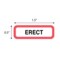 Nevs Position Labels - Erect 1/2" x 1-1/2" White w/Red & Black XP-210 - alternate 2